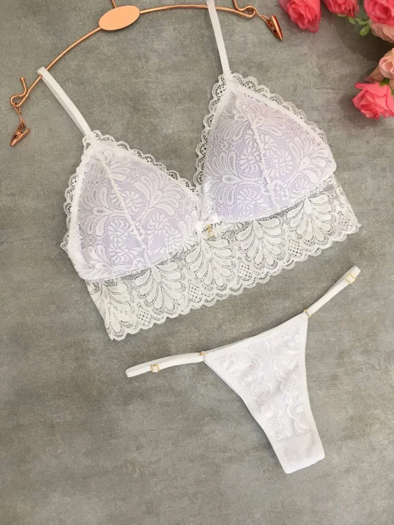 Removable-pad Lace Lingerie Set · view 4