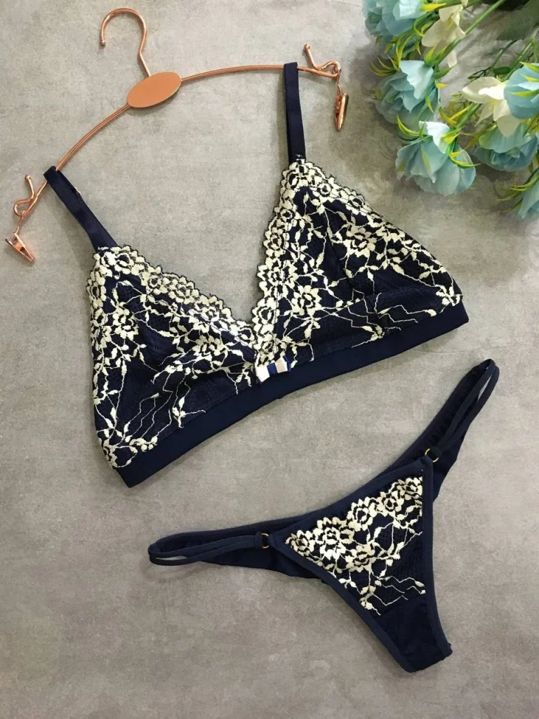 Unpadded Microfibre and Lace Set · view 3