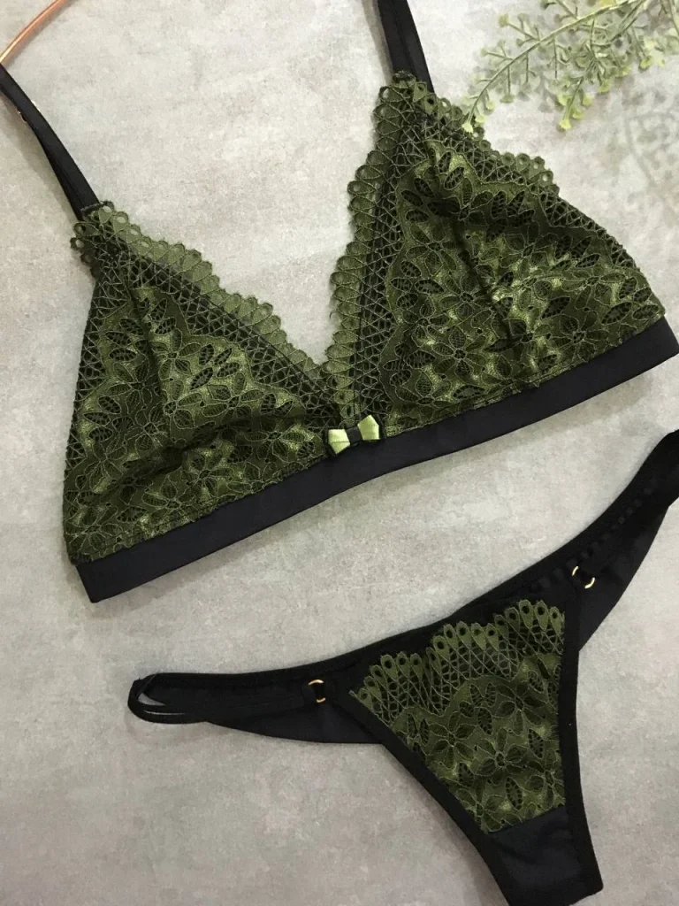 Unpadded Microfibre and Lace Set · view 9