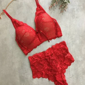 Plunge Lace Lingerie Set - view 1