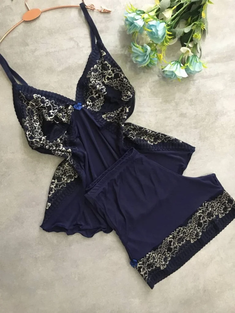 Two-tone Lace Sleep Set · view 6