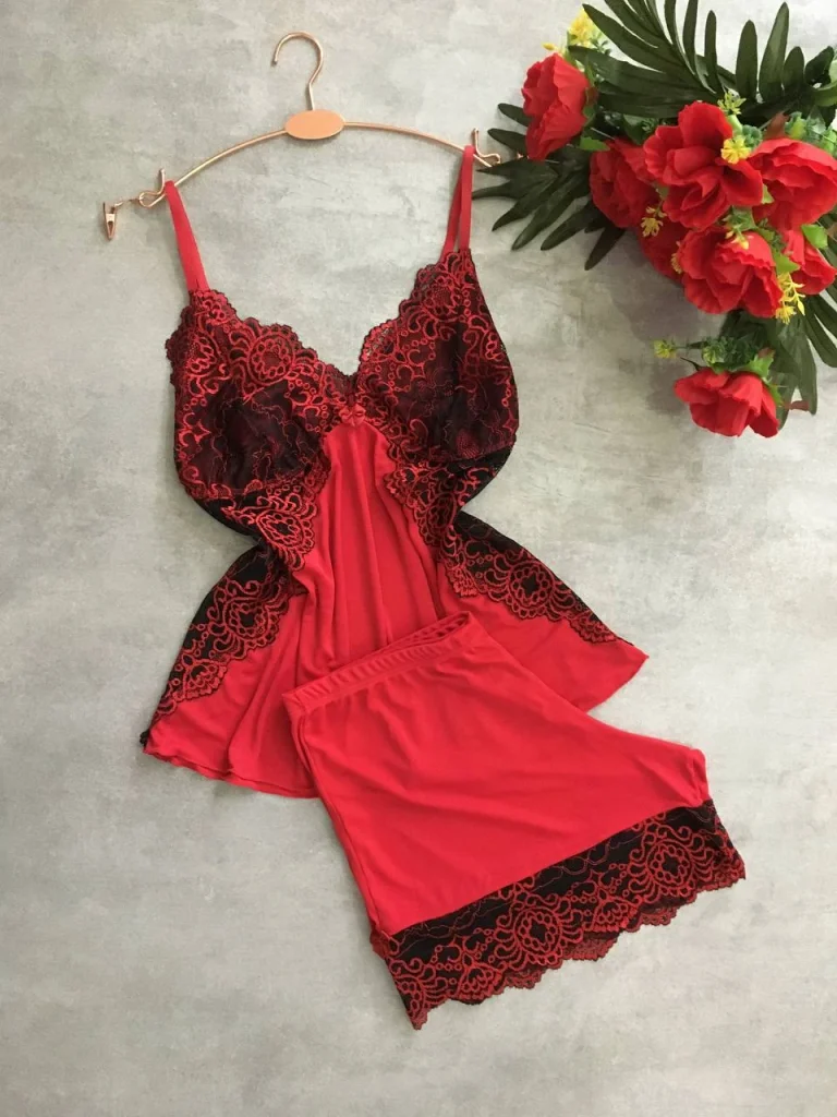 Two-tone Lace Sleep Set · view 11
