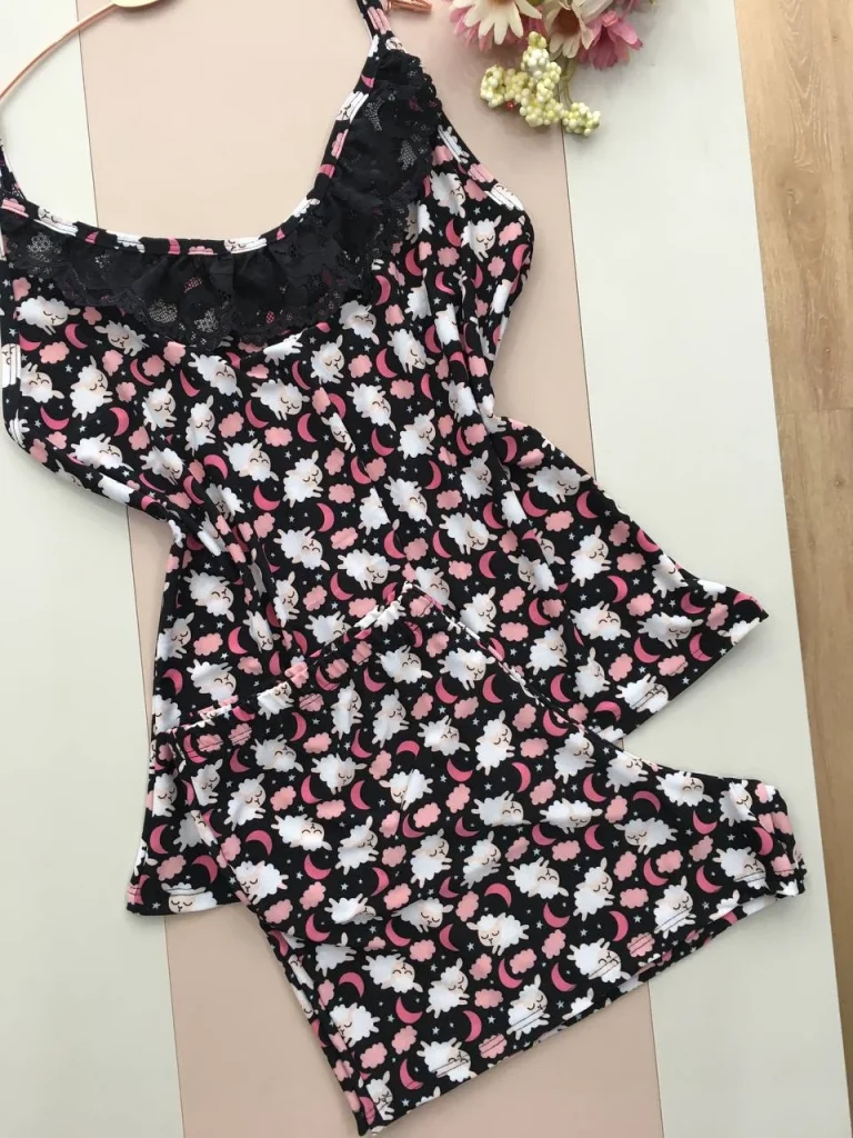 Lace-trim Liganete Sleep Set · view 10
