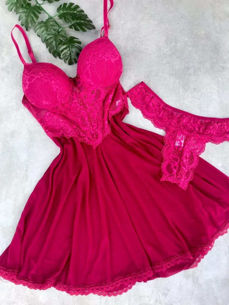 Padded Tulle and Lace Chemise Set · view 5