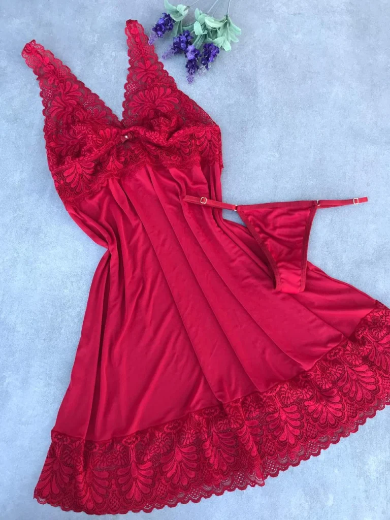 Lace-trim Liganete Chemise Set · view 3