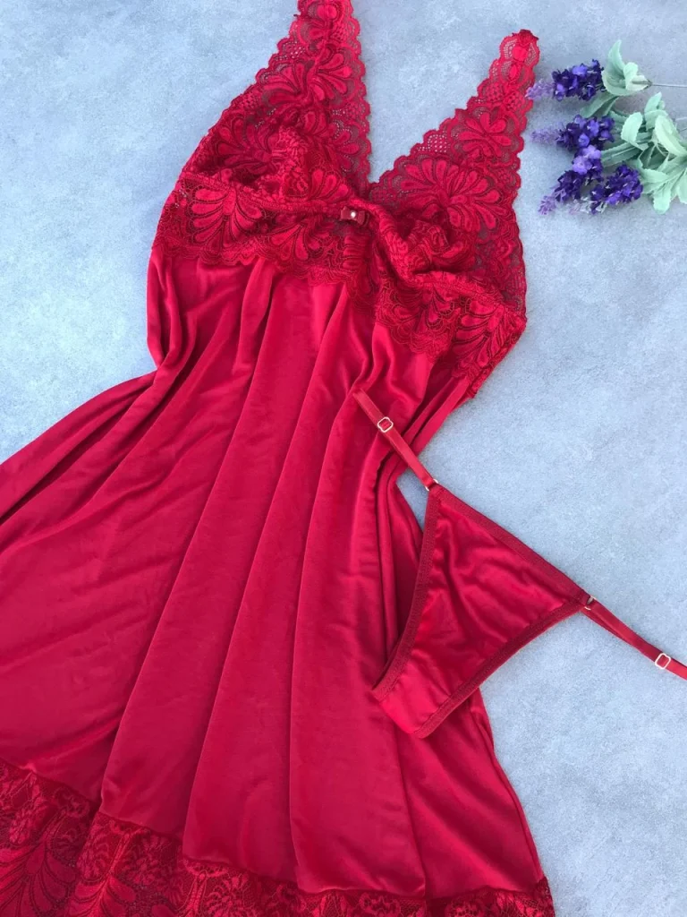 Lace-trim Liganete Chemise Set · view 4