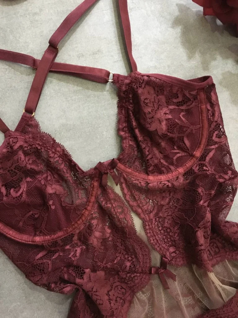 Underwired Tulle and Lace Chemise Set · view 8