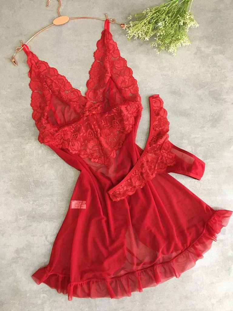Sheer Tulle Chemise Set · view 6