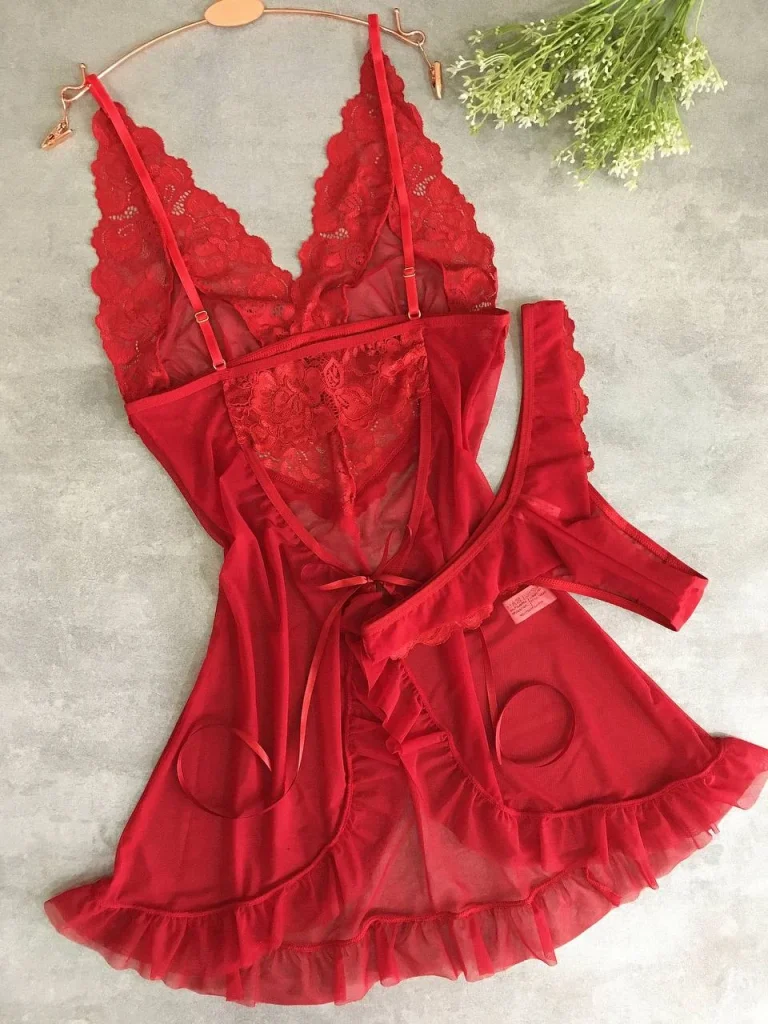 Sheer Tulle Chemise Set · view 8