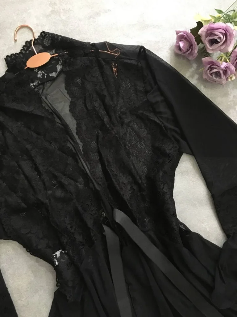 Tulle and Lace Tie Robe · view 4