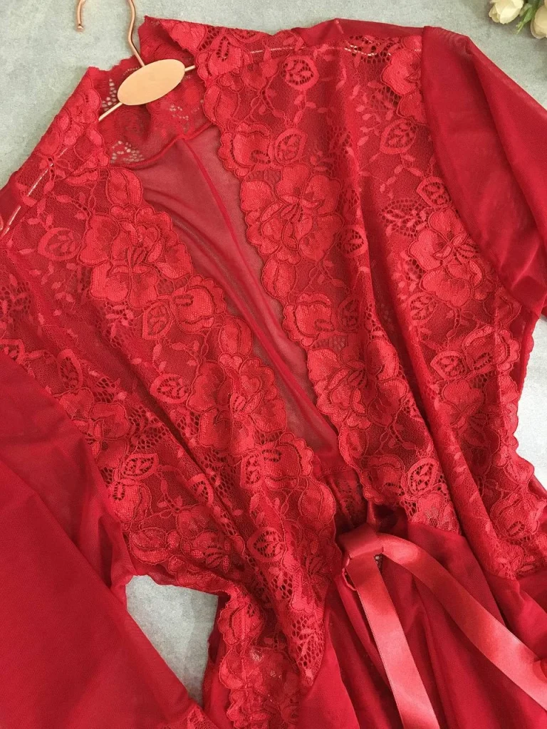 Tulle and Lace Tie Robe · view 8