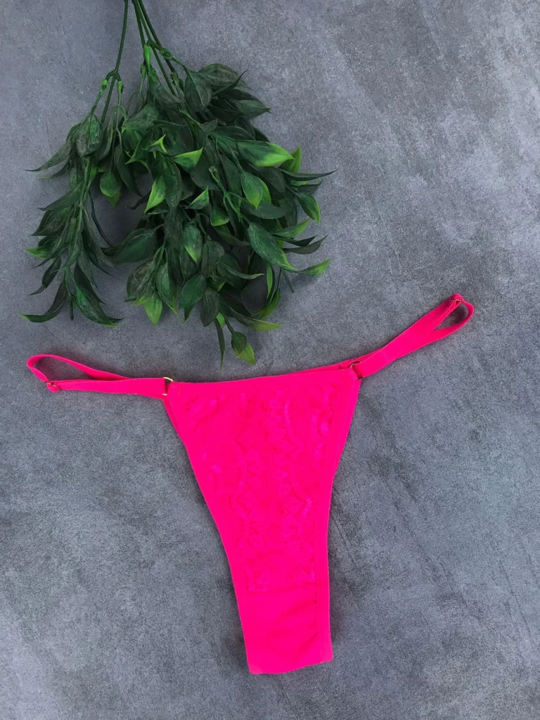 Adjustable Microfibre and Lace Thong · view 18