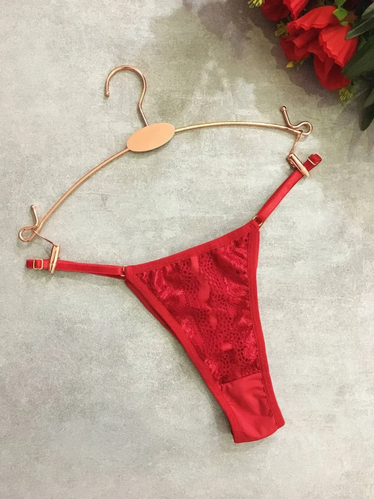 Adjustable Microfibre and Lace Thong · view 20